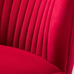 HULALA HOME Velvet Accent Chair, Modern Upholstered Cute Side Chair - Image 7