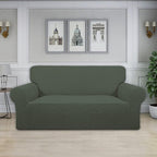 Easy-Going Stretch Oversized Loveseat Couch Covers Washable Olive Green | - Image 2