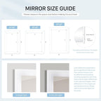 White Mirror for Bathroom, Rectangle Rustic 30 x 36 inch Vanity Mirror for Wall - Image 6