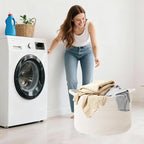 115L Extra Large Woven Cotton Rope Blanket Basket - Image 7