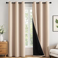 MIULEE Beige 100% Blackout Curtains by MIULEE
