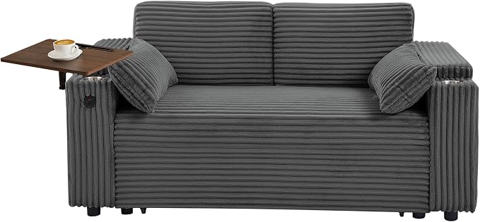 Auvsoce 65" 3-in-1 Pull-Out Convertible Sofa Bed - Image 7