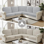 Arfntevss Velvet Corner Sectional Couch Covers Slipcovers L Shape Couch Cushion - Image 7