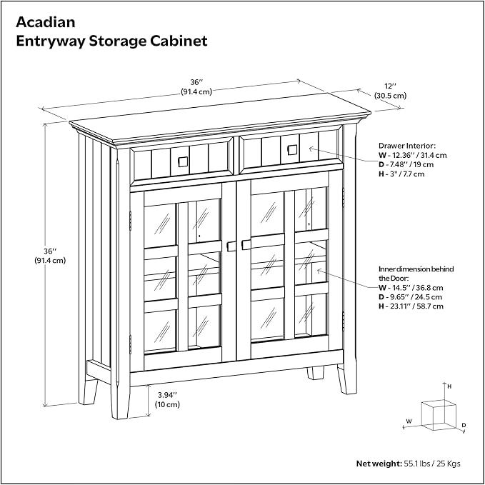 SIMPLIHOME Acadian Storage Cabinet - Image 2