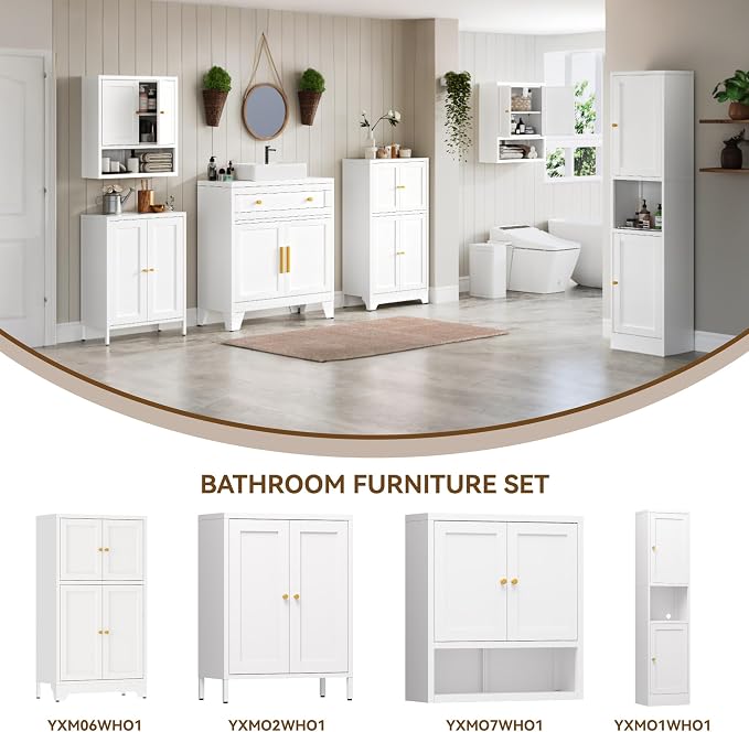 YAUWOH Metal Bathroom Cabinet - Image 7