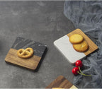 I-LAN 4-Piece Marble and Wood Coasters - Image 3
