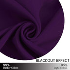 Yakamok Room Darkening Curtains 52x45 inch Length Purple-Living Room | 2 panels - Image 5