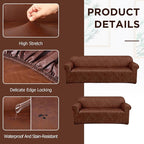 Peryiter 2 Pcs Sofa Covers Couch and Loveseat Covers Set Stretch Sofa Slipcover - Image 3