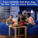 Realspring 6 9 12 Pcs Inflatable Bean Bag Chairs - Image 5