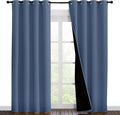 NICETOWN 100% Blackout Curtains 86 inches Long, Pair of Energy Smart & Noise by NICETOWN