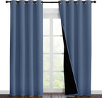 NICETOWN 100% Blackout Curtains 86 inches Long, Pair of Energy Smart & Noise by NICETOWN
