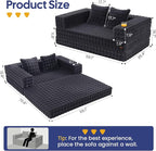 COMAX Futon Sofa Bed, 4‑in‑1 Convertible Sofa Bed, Folding Boneless Couches - Image 2