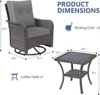ALAULM Outdoor Swivel Rocking Chairs Set of 2 - Image 3