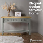 Furniture Dash Solid Wood Hall Table Console 47.9" W, 12.6" D, 28.8" H - Image 3