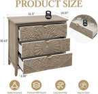 31.5" Carved 3-Drawer Cabinet - Image 2