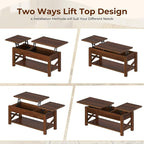 Rolanstar Coffee Table, 47.2" Lift Top - Image 6