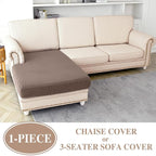 LA MEACK Couch Cushion Cover Chaise Lounge Cover Washable Separate Seat Chaise - Image 2