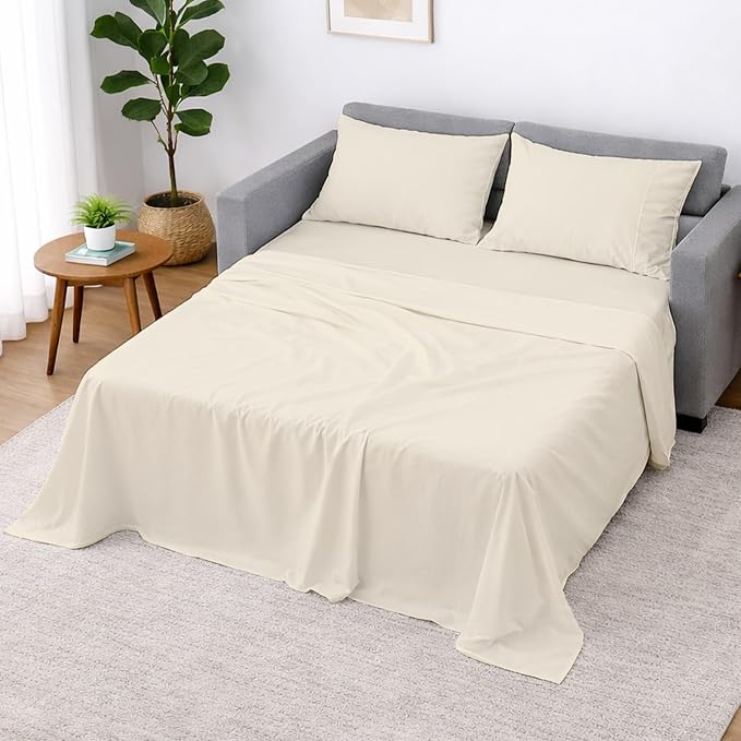 Cottington Lane Sleeper Sofa Sheets Full Size, 4 Piece Premium Quality 100% by CottingtonLane