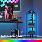TUTOTAK Corner Shelf, 4-Tier Corner Bookshelf - Image 3