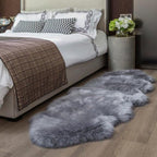 HUAHOO Premium Genuine Sheepskin Rug Grey Real Australia Sheepskin Natural - Image 3