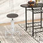 Topower Antique Vintage Industrial Barstool PU Leather Water Pipe Fire Hydrant - Image 3