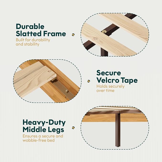 Bme Trapeze King Bed Frame – Modern Solid Wood Bed - Image 5