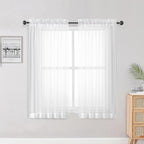 Sheer Curtains, Rod Pocket Voile Fimly Sheer Drapes by OWENIE