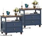 Joaxswe Farmhouse Nightstand Set of 2 by Joaxswe
