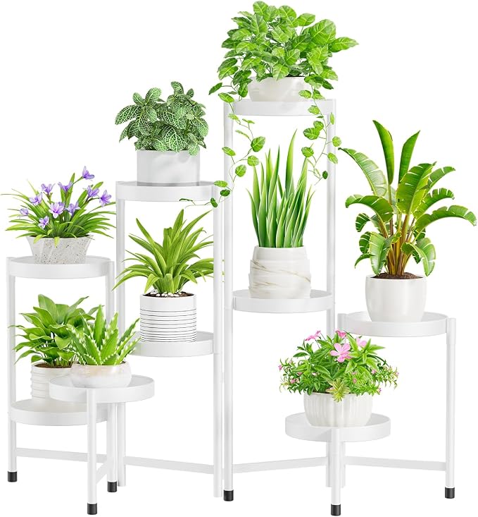 iDavosic.ly Plant Stand Indoor Outdoor, 9 Tier Corner Metal Flower Display by iDavosicly
