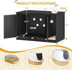 Hzuaneri Cat Litter Box Enclosure, Hidden Litter Box Cabinet Furniture - Image 4