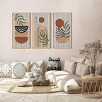 IARTTOP Large Boho Wood Wall Art Framed 16x32 Inch Mid century Modern Wooden - Image 2