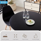 5-Piece 35.5" Round Dining Table Set, Small Kitchen Table Chairs Set of 4 - Image 3