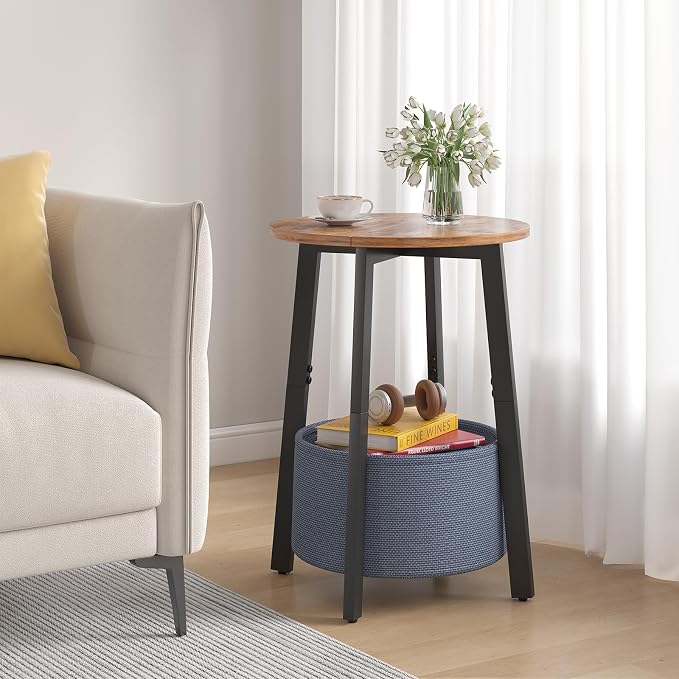 sthmec Small Round Side End Table Set of 2 - Image 2