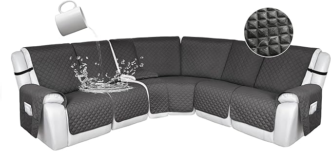 HDCAXKJ 100% Waterproof Reclining Sectional Couch Covers L Shape Recliner Sofa by HDCAXKJ