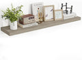 Acovy 48 Inch Floating Shelves, 3D Textured Wood Grain, Wooden Shelves by Acovy