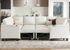Belffin Chenille Sectional Sleeper Sofa - Image 7