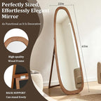 WallBeyond 22x65 Inch Irregular Pebble Full Length Mirror - Image 5