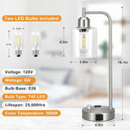 Industrial Table Lamps for Bedrooms Set of 2 - Image 5