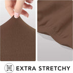 PureFit Stretch Couch Covers for Sofa 4 Seater Slipcovers Brown | 1-Piece Sofa - Image 4