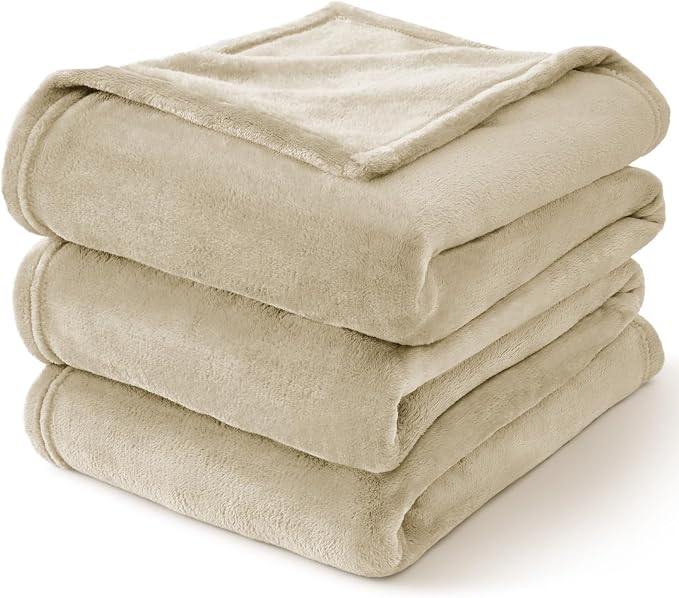 BEDELITE Fleece Blanket Soft Plush Queen Size Bed Blanket Linen 90"x90" | Ultra - Image 7