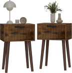 YMYNY Fluted Nightstand Set of 2, Small End Table, Modern Coffee Table by High-qualityhomefurnishing
