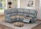 Yolsali Manual Reclining Sectional Sofa Set, 4 Seats Soft Leather Recliner by SavortheHappyMoments