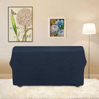 Easy-Going Stretch Loveseat Couch Covers Washable Dark Blue | 1-Piece Loveseat - Image 4