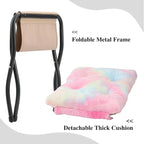 15" Folding Ottoman, Foldable Footrest Stool, Portable Small Foot Stool - Image 6