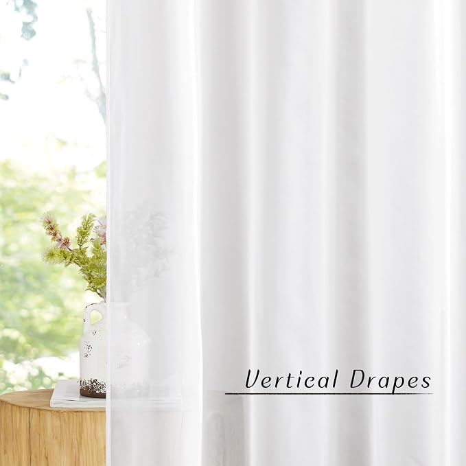 NICETOWN Sheer Curtains Panels for Bedroom - Image 3