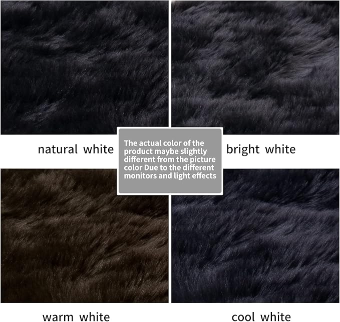 SERISSA 2x6 Fluffy Black Faux Fur Area Rug - Image 6