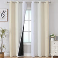 Beige and Grayish White Ombre Blackout Curtains Living Room 84 Inches Long | by ESTELARTEXTILER