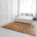 linmopm Faux Fur Rug Sheepskin Shag Fluffy Fuzzy 6x9 ft Beige Rugs - Image 2