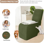 ALIECOM Recliner Sectional Couch Covers L Shape Stretch Corner Reclining - Image 5