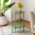 DGSANDGO Green Side Table with Charging Station, Side Tables Living Room by DGSANDGPuttheCustomerFirst